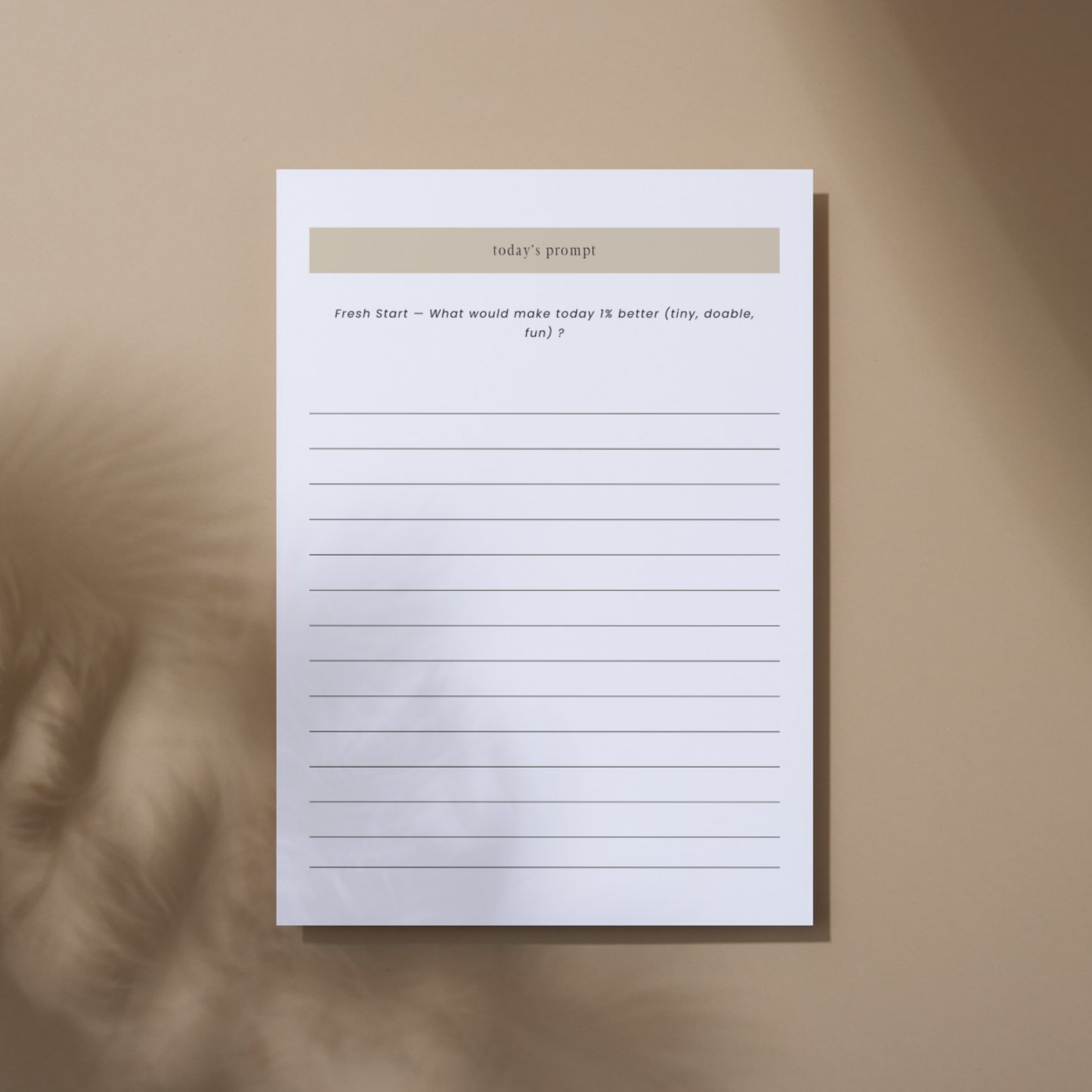 ONE DAY AT A TIME JOURNAL (Printed Edition)