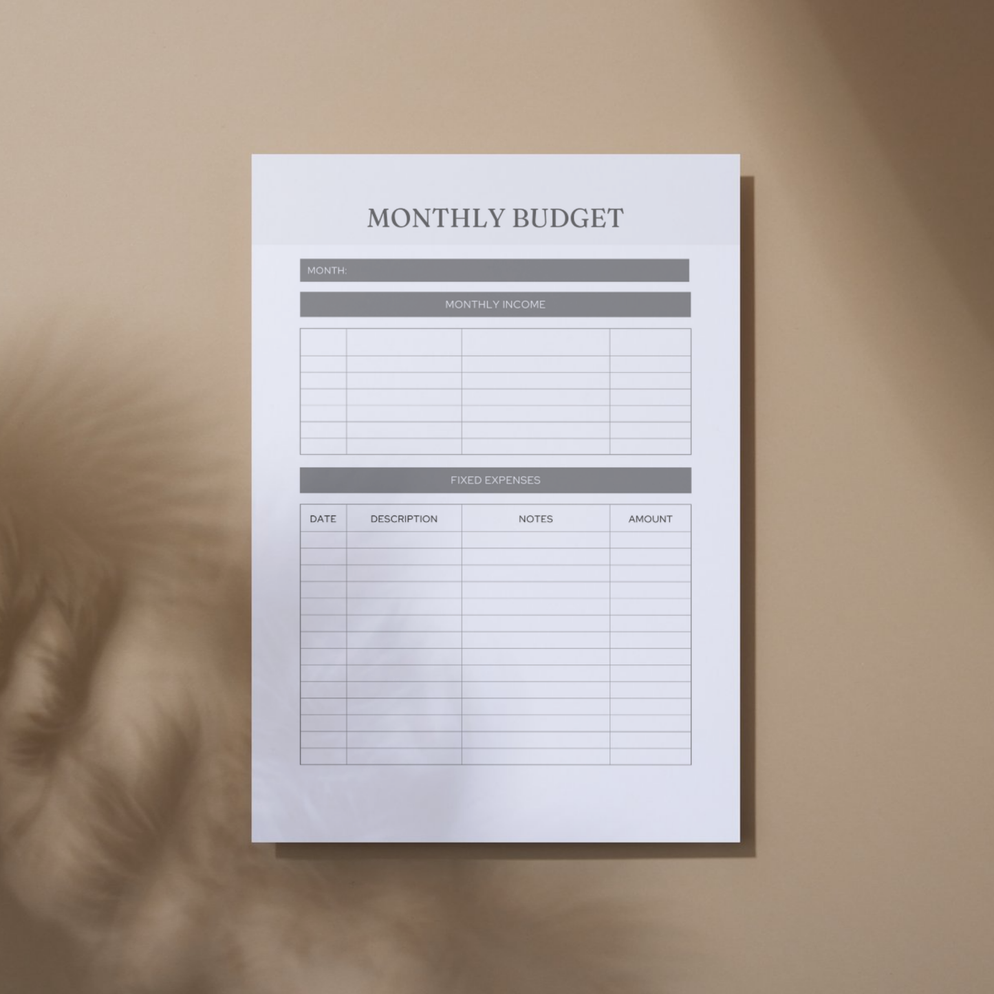 Financial Planner Template Printable Monthly Budget, Expenses, Savings Tracker & Debt Management Budget Binder