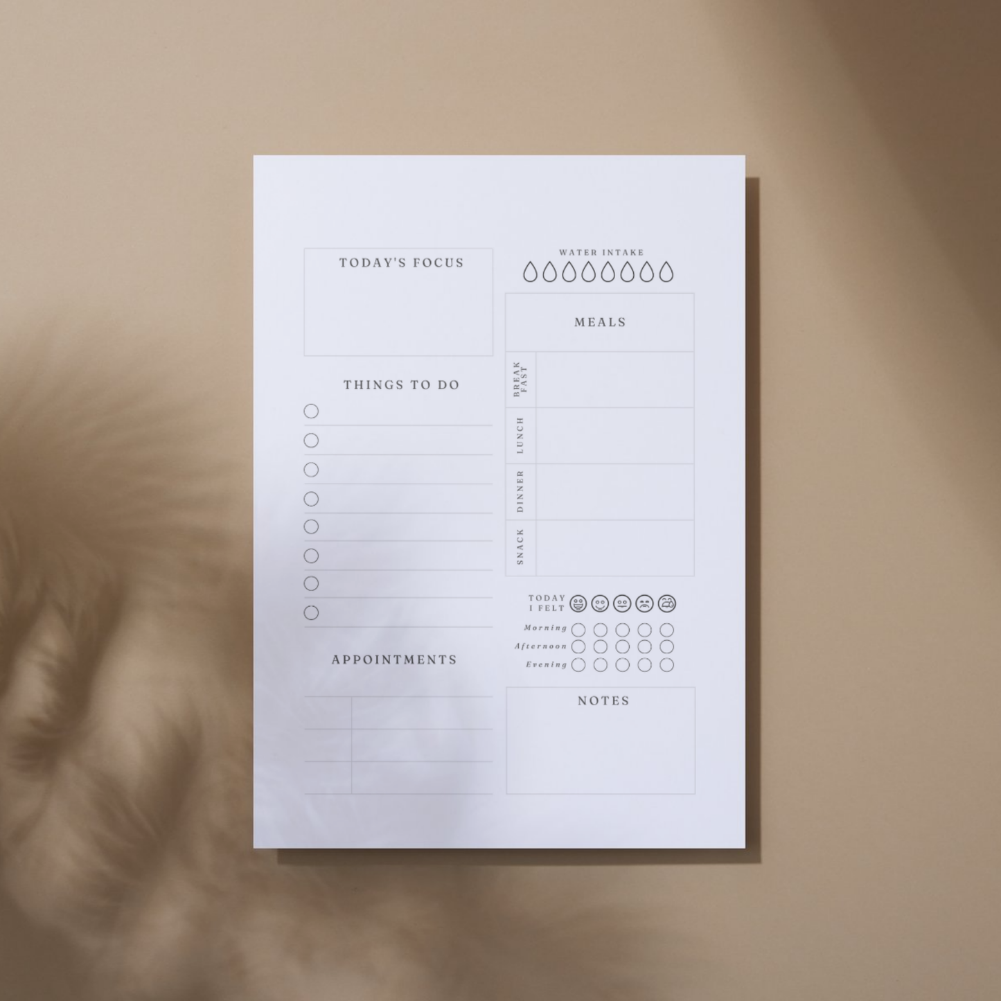 Mental Wellness Journal Self Care Journal Mindfulness Journal Meal Planner Mental Health Fitness Tracker